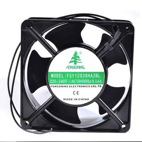 1 PCS FONSONING Fan FSY12038HA2BL AC 220V 0.14A 12038 12cm 2 wire cooling fan