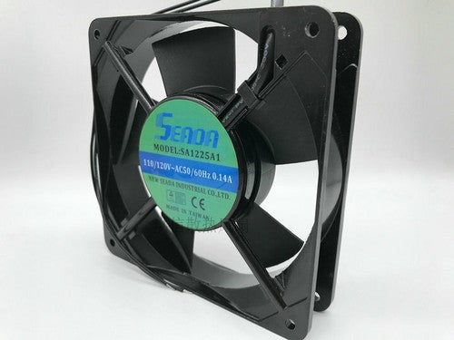 1 PCS SEADA Fan SA1225A1 AC 110/120V 0.14A 12CM 12025 2 Wire Aluminum frame