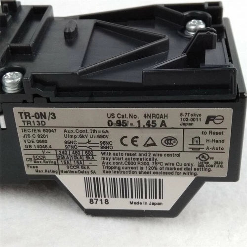 1PC   Thermal Overload Relay TR-ON/3 TR-0N/3 0.95-1.45A