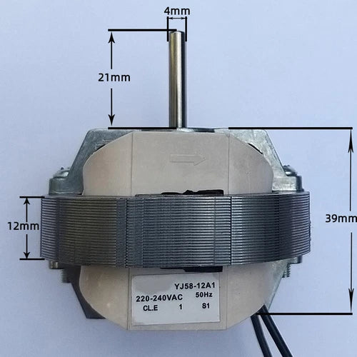 Ventilator Warmer Heater Fan AC Shaded Pole Motor CCW CW YJ58-12/16/20 220V 50Hz
