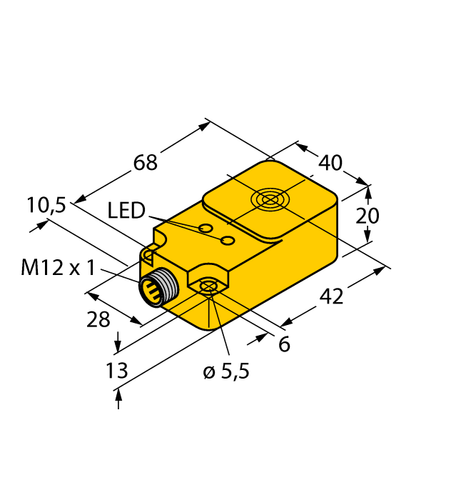 For TURCK BI15U-Q20-RP6X2-H1141 1608601 Inductive sensor PNP