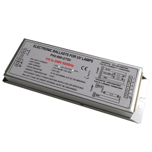 PH2-800-2/75U Germicidal UV Lamp Electronic Ballast 110V 240V for 1 Lamp 2 Lamp