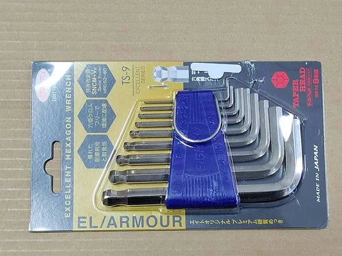 1pcs  taper head hex wrench set 1.5-10MM  TS-9