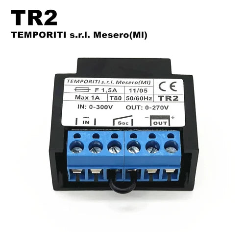 brake rectifier module TR2 T80 1A 0-300V-270V 1,5A TEMPORITI s.r.l. Mesero(Ml)
