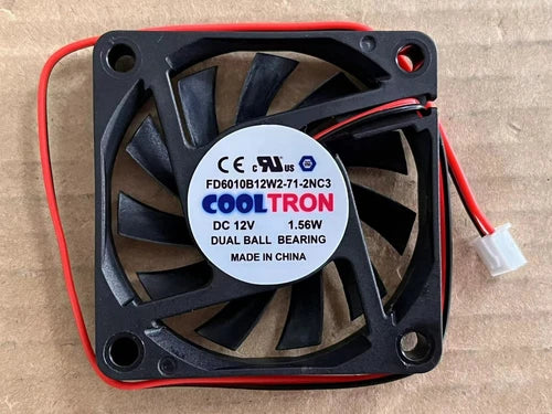 1PC  1.56W 2-wire cooling fan 60*60*10mm   FD6010B12W2-71-2NC3 12V
