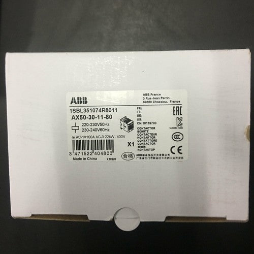 1pc  Abb AX50-30-11-80 220V AC contactor spot stock
