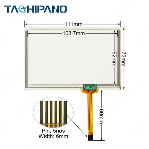 Touch Screen for PFXGP4114T2D 4.3 inch Panel Glass with Front Overlay GP-4114T