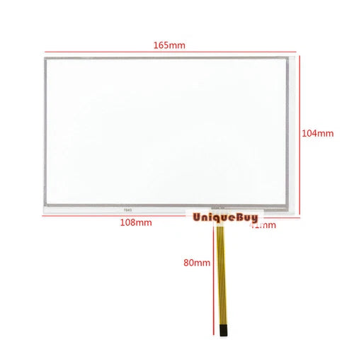 Glass Panel 164*103mm 7 inch 165*104mm 4 wire Resistive Touch Screen AT070TN82