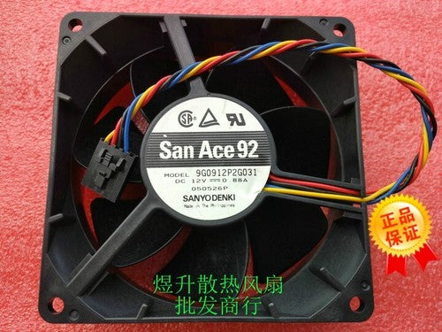 1 pcs SANYO Fan 9G0912P2G031 DC 12V 0.88A 9032 9CM 4 Wire 5 pin cooling fan