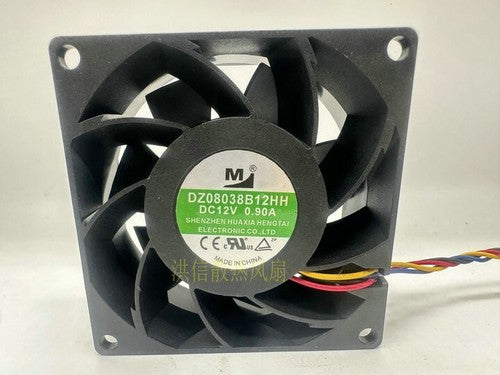 1 pcs YM M Fan DZ08038B12HH DC12V 0.90A 8038 80*38MM 4 wire cooling fan