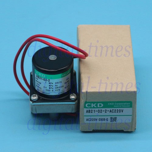 One For CKD  AB21-02-2-AC220V AB21-02-2 AC220V solenoid valve Free Shipping