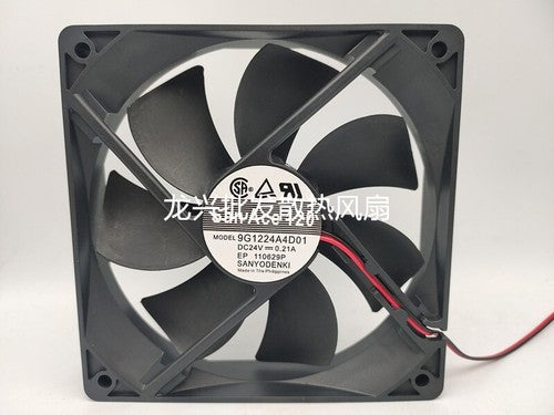 1 PCS SANYO Fan 9G1224A4D01 DC 24V 0.21A 12cm 12025 2 wire cooling fan