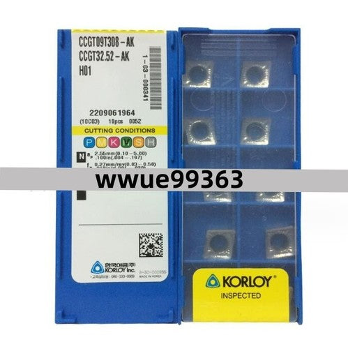 10pc/Box KORLOY CCGT09T308AK CCGT09T308-AK H01 CCGT32.52-AK Carbide Insert Blade