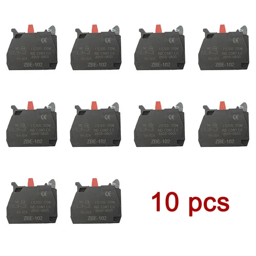 10PC Single contact block silver alloy screw clamp terminal 1NC ZBE102  ZBE-102