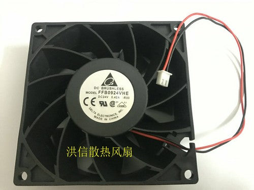 1 PCS DELTA Fan FFB0924VHE DC24V 0.42A 9038 92*38MM 2 Pin