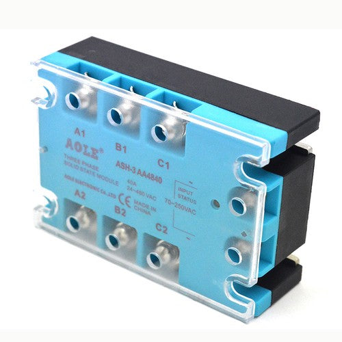 TSR-40AA Three Phase Solid State Relay Module AC 80-280VAC to 480VAC 40A