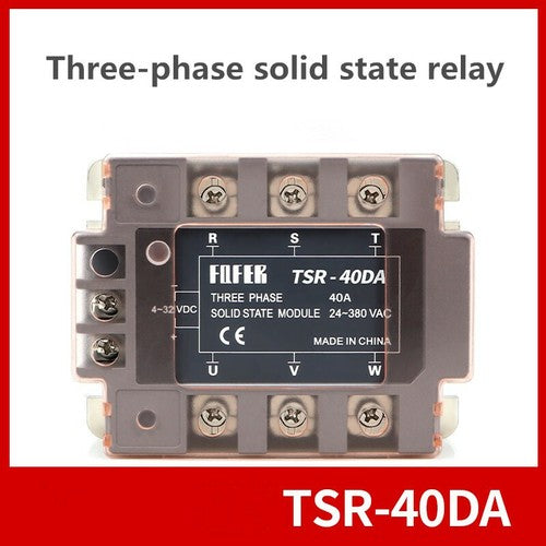 Three-phase solid state relay 40A TSR-40DA DC control AC 4-32VDC 24-380VAC
