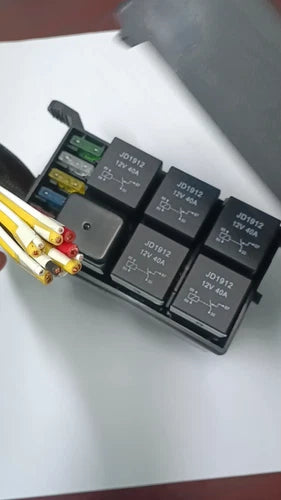 With Line Fuse Commercial Vehicle Relay 6way 40A Car Refit Central Control Box
