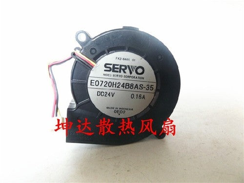 1 PCS SERVO Fan E0720H24B8AS-35 DC 24V 0.16A 7020 7cm 3 pin cooling fan