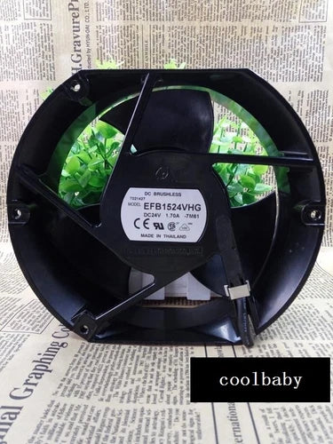 1PC   Fan 24V 1.70A 3wire 15*17*5CM   EFB1524VHG