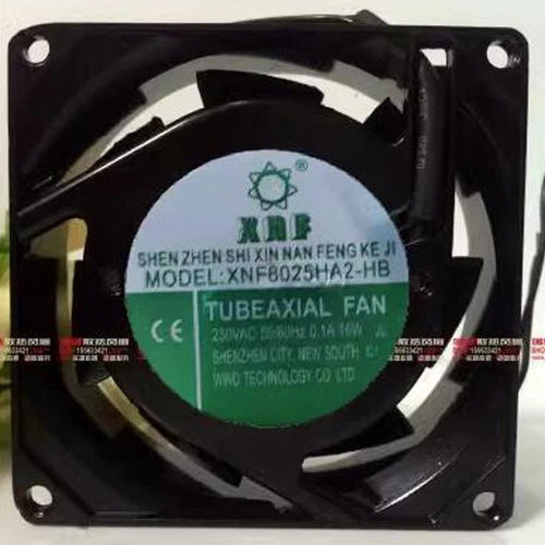 1X XNF8025HA2-HB 230VAC 50/60HZ 0.1A 16W 9cm Cooling Fan XNF8025HA2-HS