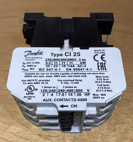 1PCS FIT FOR 037H405114    CI25 24V Contactor