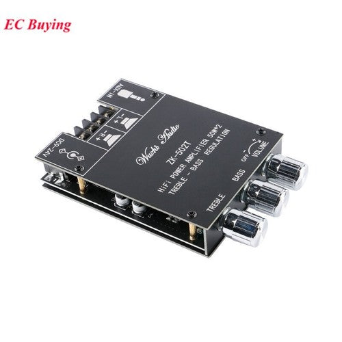ZK-502T TPA3116D2 Bluetooth 5.0 Audio Amplifier Board Module 2.0 Channel 50W*2