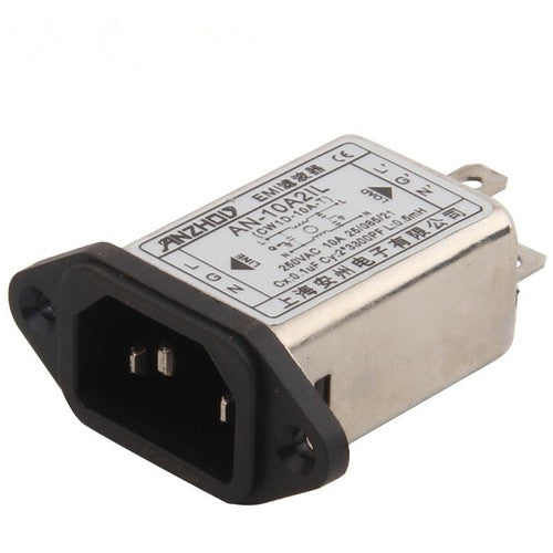1PC  10A Single Phase AC Filter AN-10A2IL IEC Socket Filter CW1D-10A-T