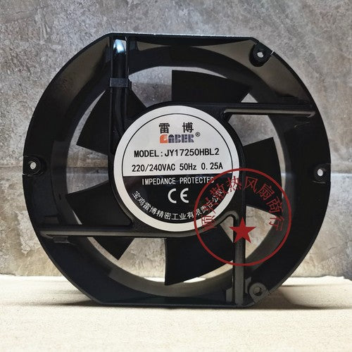 1 pcs CABER Fan JY17250HBL2 220/240V 0.25A aluminum frame fan 17251 17CM 2 Wire
