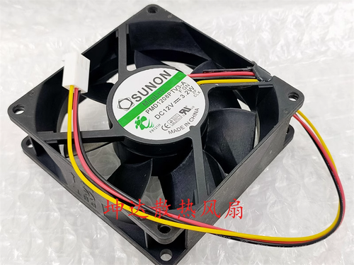 1 PCS SUNON Fan PMD1208PTV3-A F.GN DC12V 3.2W 8025 8CM 3 pin cooling fan