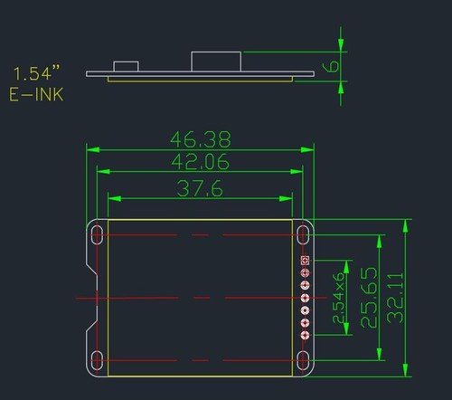 1.54 Inch E-Paper Display Screen Module SPI Support Global /Part Diy For Arduino