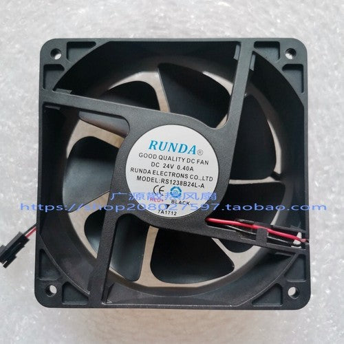 1 PCS RUNDA Fan RS1238B24L-A DC24V 0.40A 12038 12cm 2 wire cooling fan