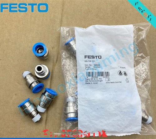 10 PCS/BAG FESTO QS-1/4-12-I 190649 Connector