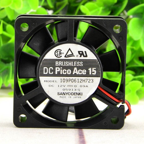One For SANYO  109P0612H723 6015 12V 0.09A silent inverter fan Free Shipping