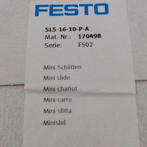 One Festo SLS-16-10-P-A 170498 Cylinder ping