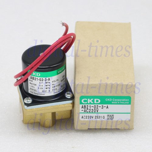 One For CKD  AB21-02-3-A-AC220V Solenoid Valve Free Shipping
