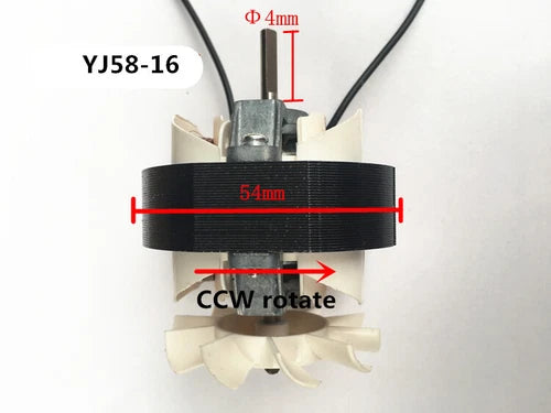 Ventilator Warmer Heater Fan AC Shaded Pole Motor CCW CW YJ58-12/16/20 220V 50Hz