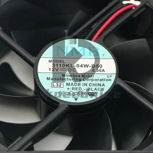 1PC 8CM 80*80*25MM 8025 2-wire Double Ball Cooling Fan 3110KL-04W-B50 12V 0.30A