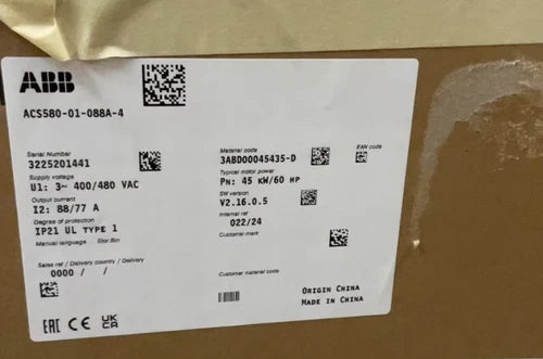 1PC  ABB ACS580 ACS580-01-088A-4 inverter UPS or