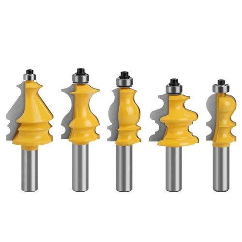 Shank Architectural Molding Router Bit Profile Edge Cutter Set 1/4" 1/2" 8mm