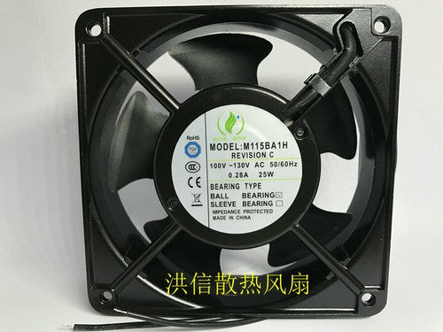 1 PCS MUTUAL MOTOR Fan M115BA1H AC100-130V 12038 12CM 2 Wire Aluminum frame