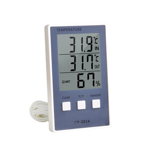 1X Hygrometer Indoor Outdoor Temperature Humidity Meter Digital LCD Thermometer