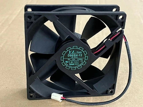 1X 2 wire chassis cooling fan 90*90*25 12V 0.80A D90SH-12