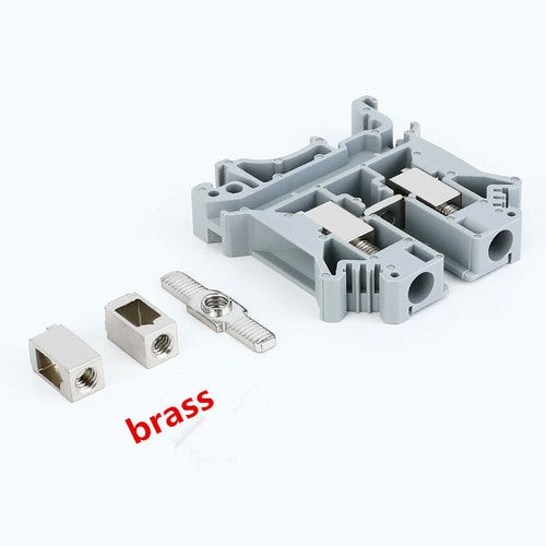 100pcs UK-6N rail type terminal block 6 square connector rail type uk6n terminal