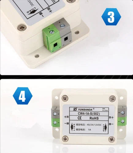 1PC  Car Anti-interference Filter CW4-30A-S(002) 30A DC Power Filter 12V/24V/48V