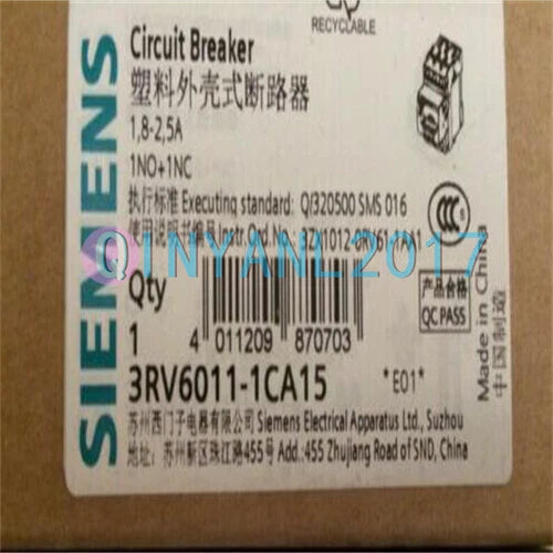 1PCS 3RV6011-1CA15 circuit breaker