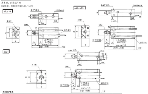 1pc CU20*10D Multi position installation of cylinder SMC style