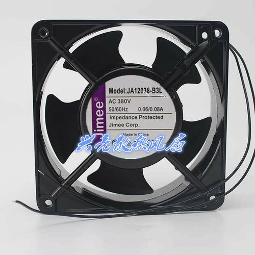 1 PCS Jimee Fan JA12038-B3L AC 380V 0.06/0.08A 12cm 12038 2 wire