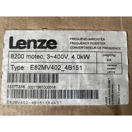 E82MV402_4B151 IPC  Sealed Lenze Frequency Inverter E82MV402_4B151