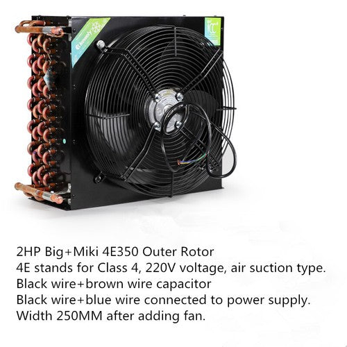 FNA-2.80/13.0 2HP 13m² condenser 220V copper tube aluminum radiator
